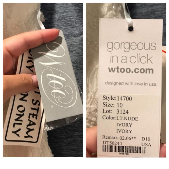 WTOO 14700 “Giselle” light nude/ivory size 10 NWT - Picture 10 of 11